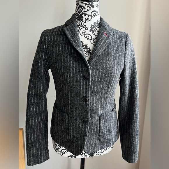 Uniqlo x Ines De La Fressange Wool Stripped Blazer Jacket Size S - Picture 1 of 8